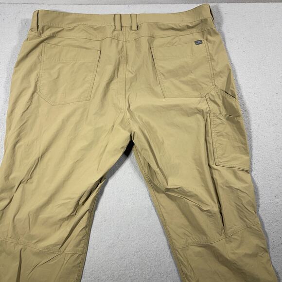 LL Bean No Fly Zone Insect Repellent Pants Men 44x32 Beige Nylon Stretch Outdoor - Picture 9 of 11